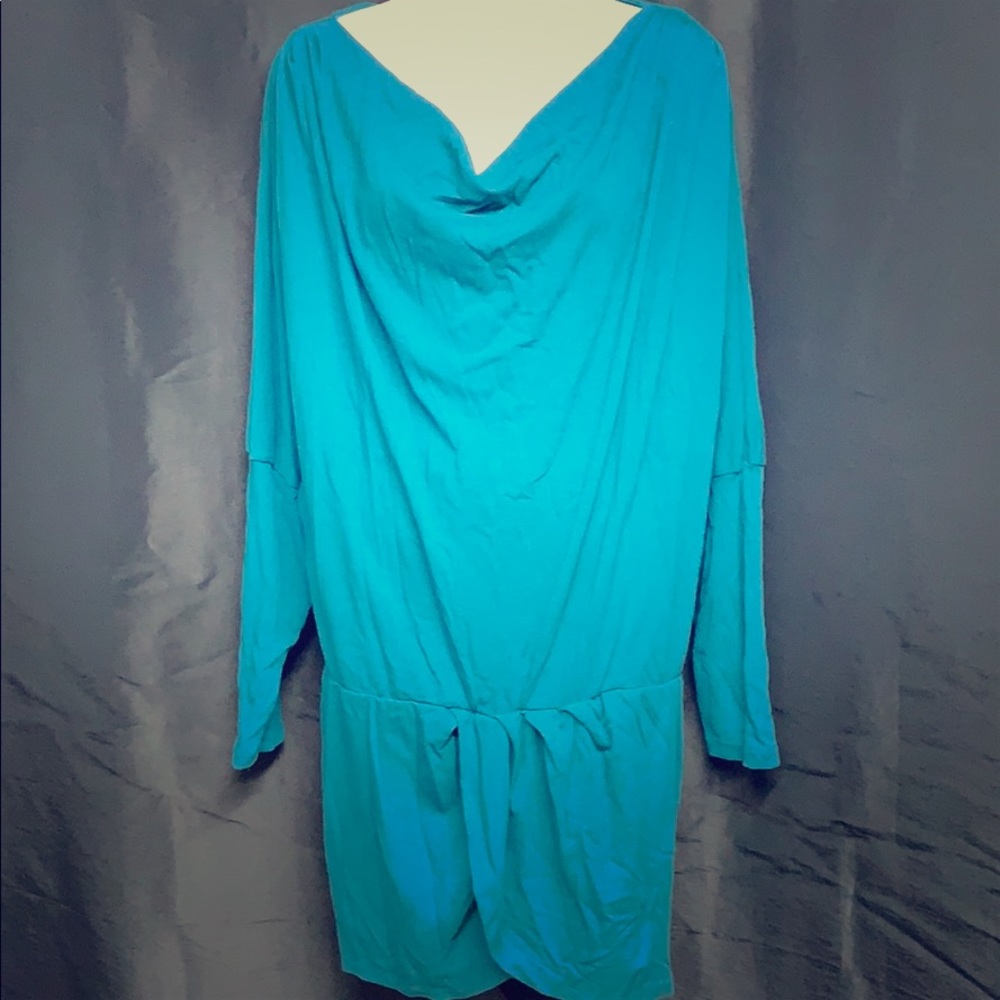 Beautiful Greenish cowl neck plus size sweater!